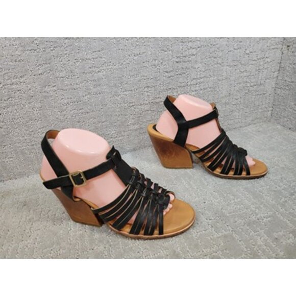 Kork Ease The Original Pepper Women's Size 10 Black Block Heel Strappy Sandals - Picture 3 of 11